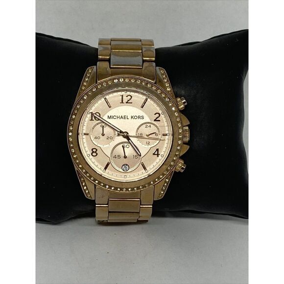 Michael Kors MK5263 Women's Gold Stainless Steel Analog Dial Quartz Watch HK1037 - Picture 1 of 12